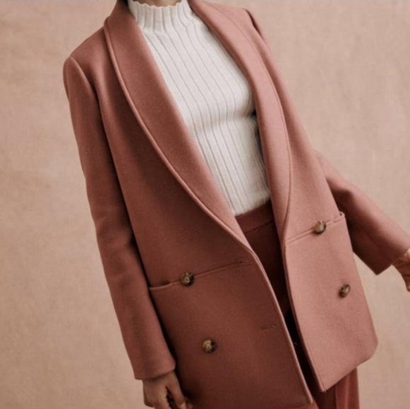 Sézane James Coat in Rosewood Size 40/US 8